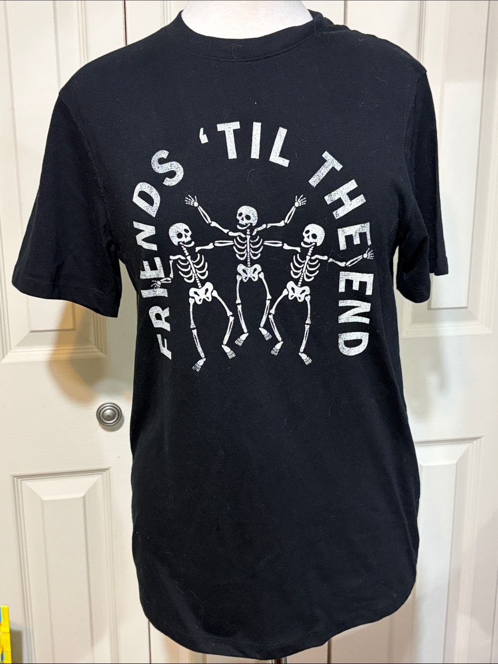 Goodfellow & Co Black Tee with White Skeleton Graphic (40)